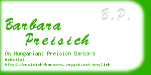 barbara preisich business card